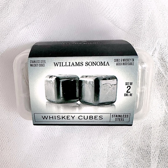 WILLIAMS SONOMA ✨NWT✨ Stainless Steel Whiskey Ice Cubes; set of 2 - Picture 1 of 5